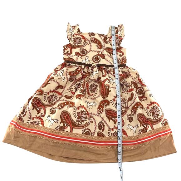 Janie and Jack Paisley Border Print Dress 3 - Picture 4 of 9
